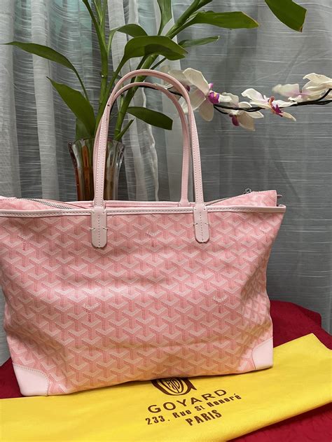 goyard pink tote